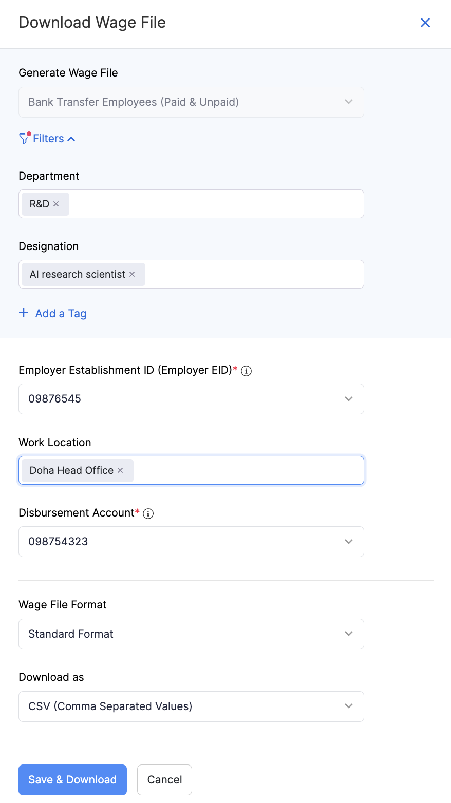 Create Pay Run