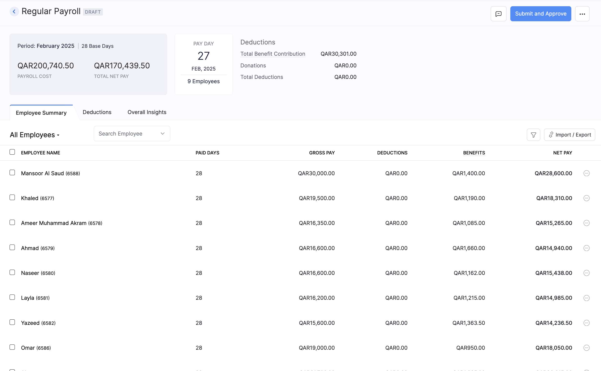 Create Pay Run
