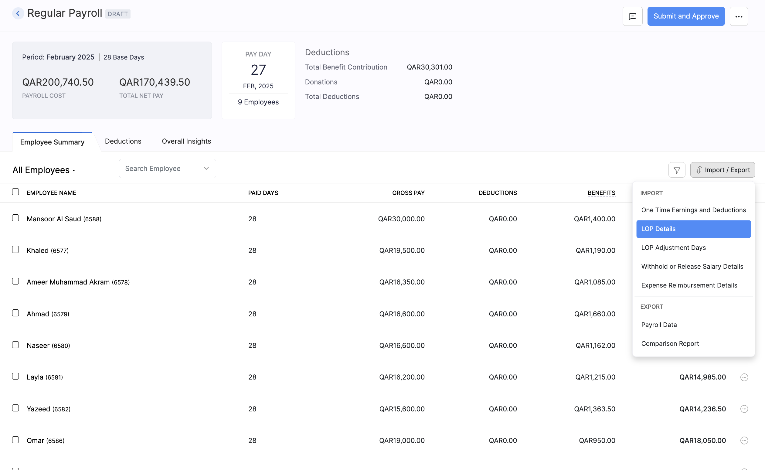 Create Pay Run