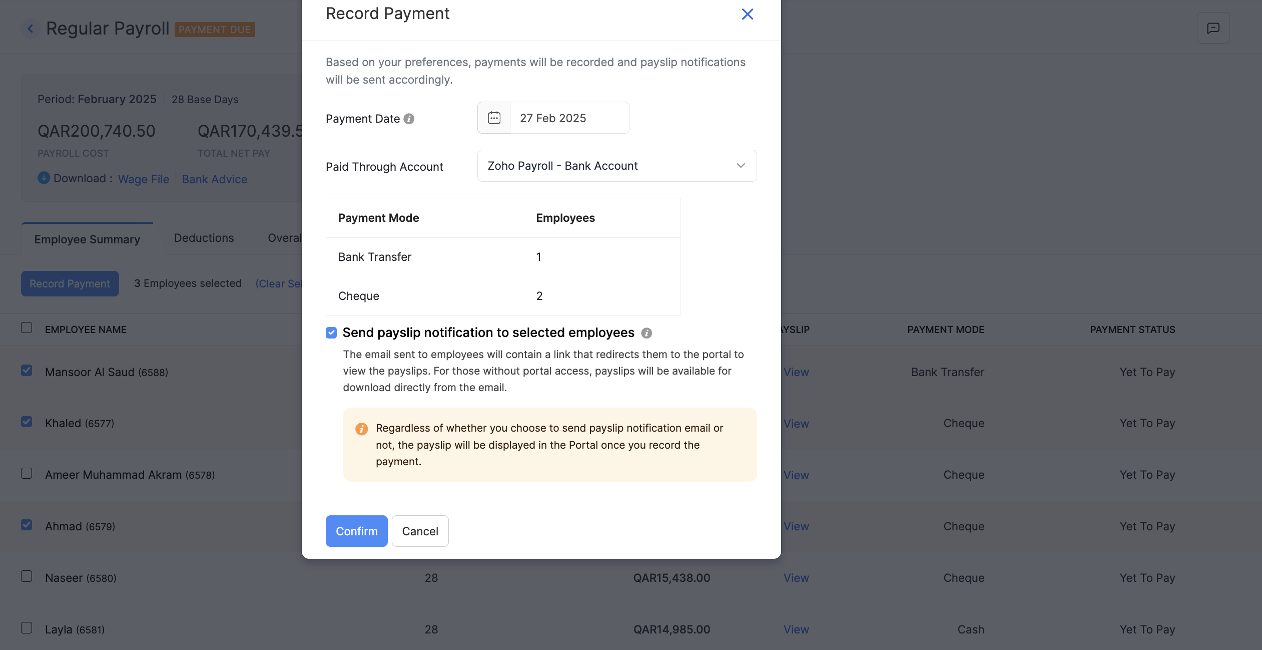 Create Pay Run