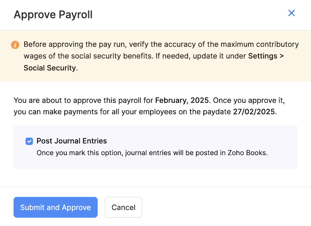 Create Pay Run