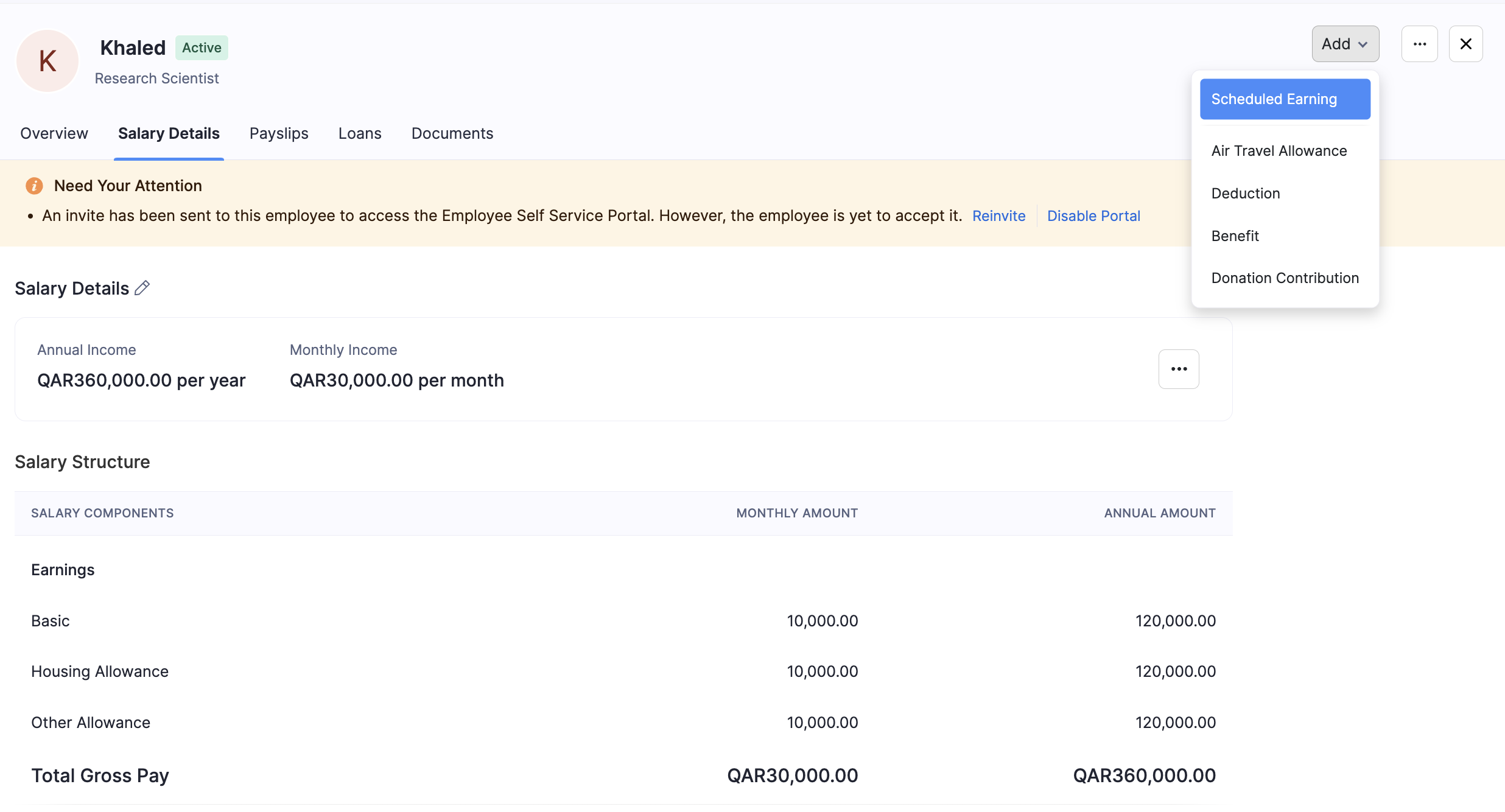 Salary Components