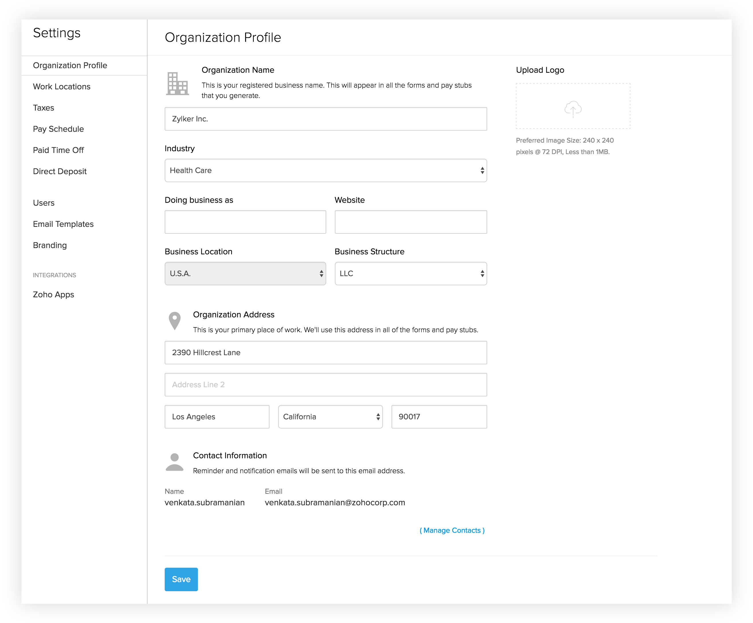 Organization Profile