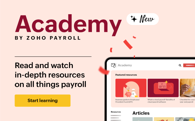 Academy by zoho payroll