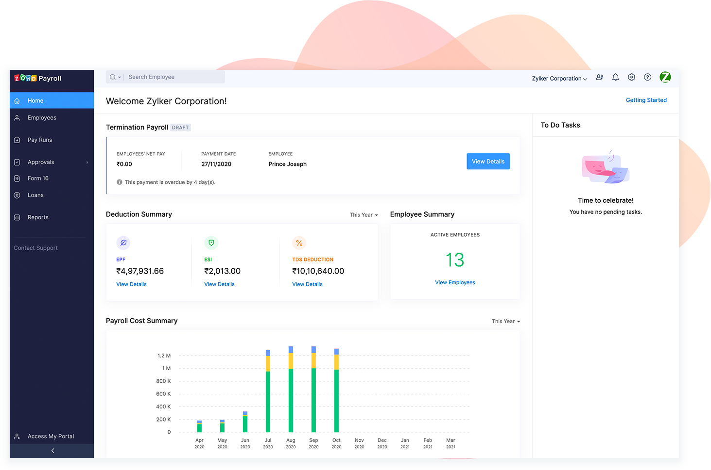 Best Payroll Software in India Zoho Payroll