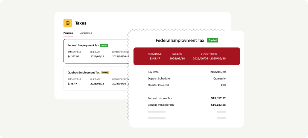 Zoho Payroll Canada - taxes and compliance