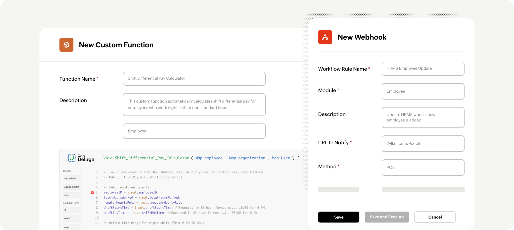 Platform capabilities in Zoho Payroll