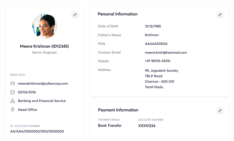 Effortless employee onboarding to payroll system - Zoho Payroll