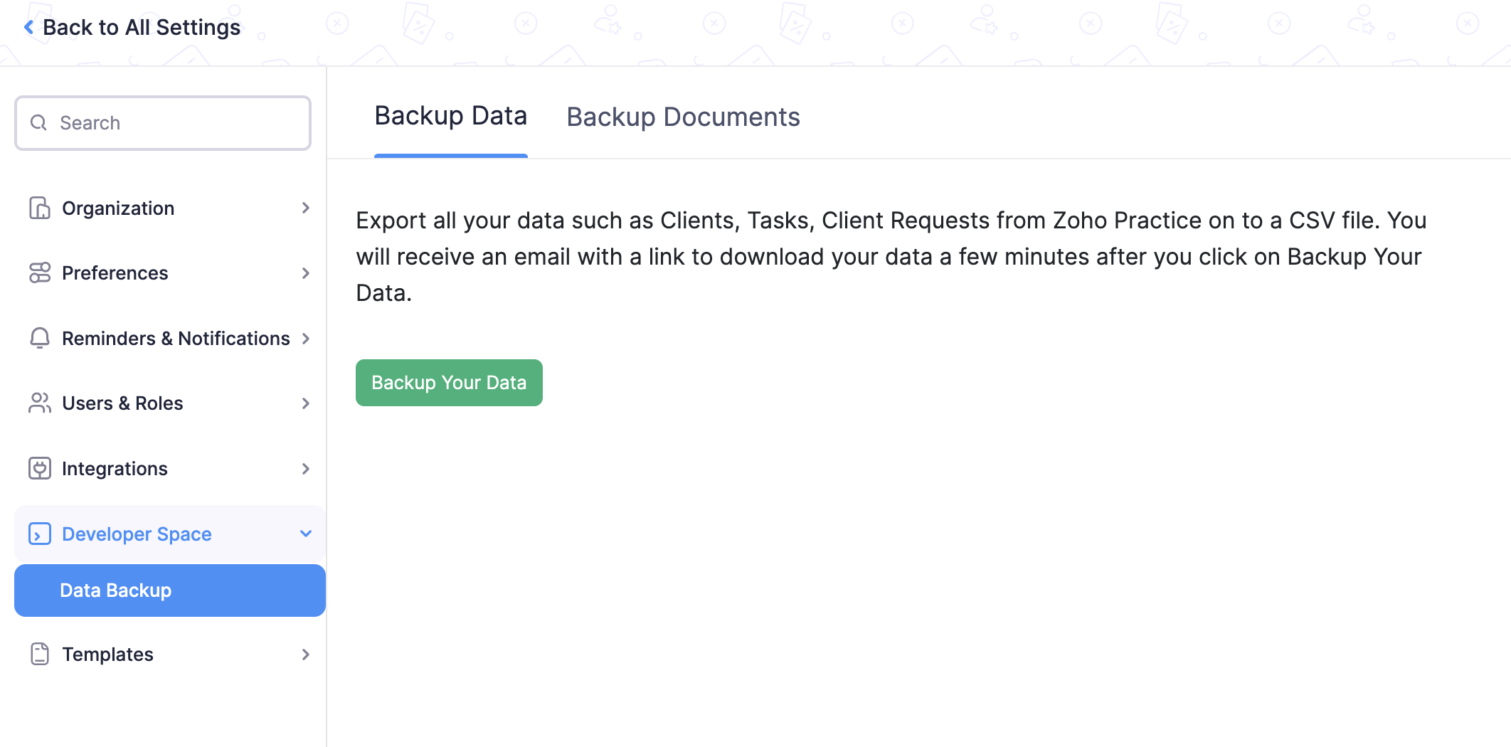 Backup Data