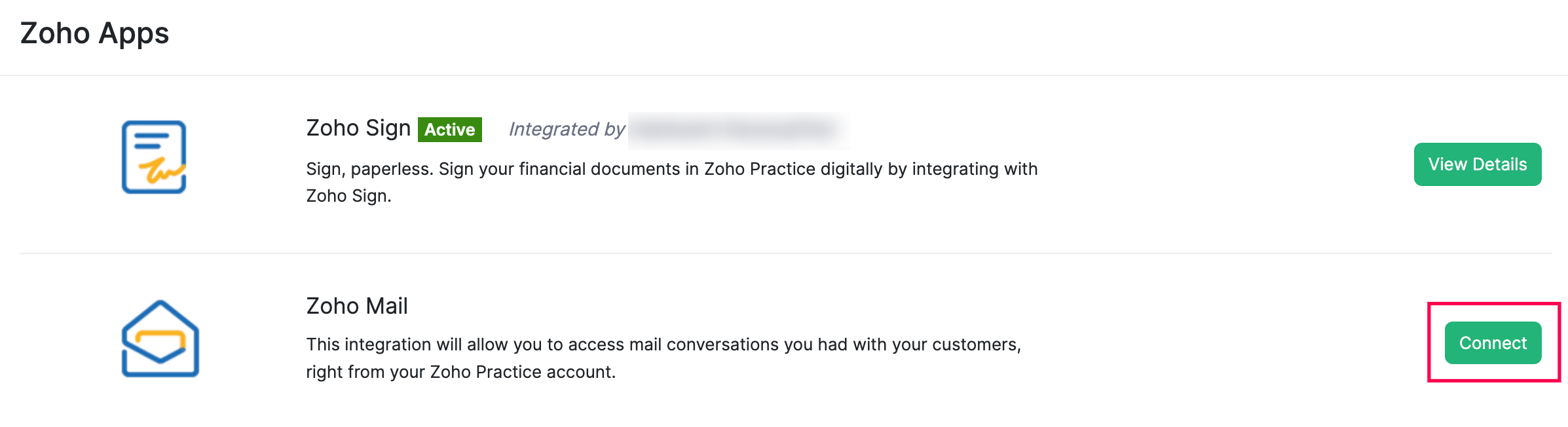 Zoho Mail Integration