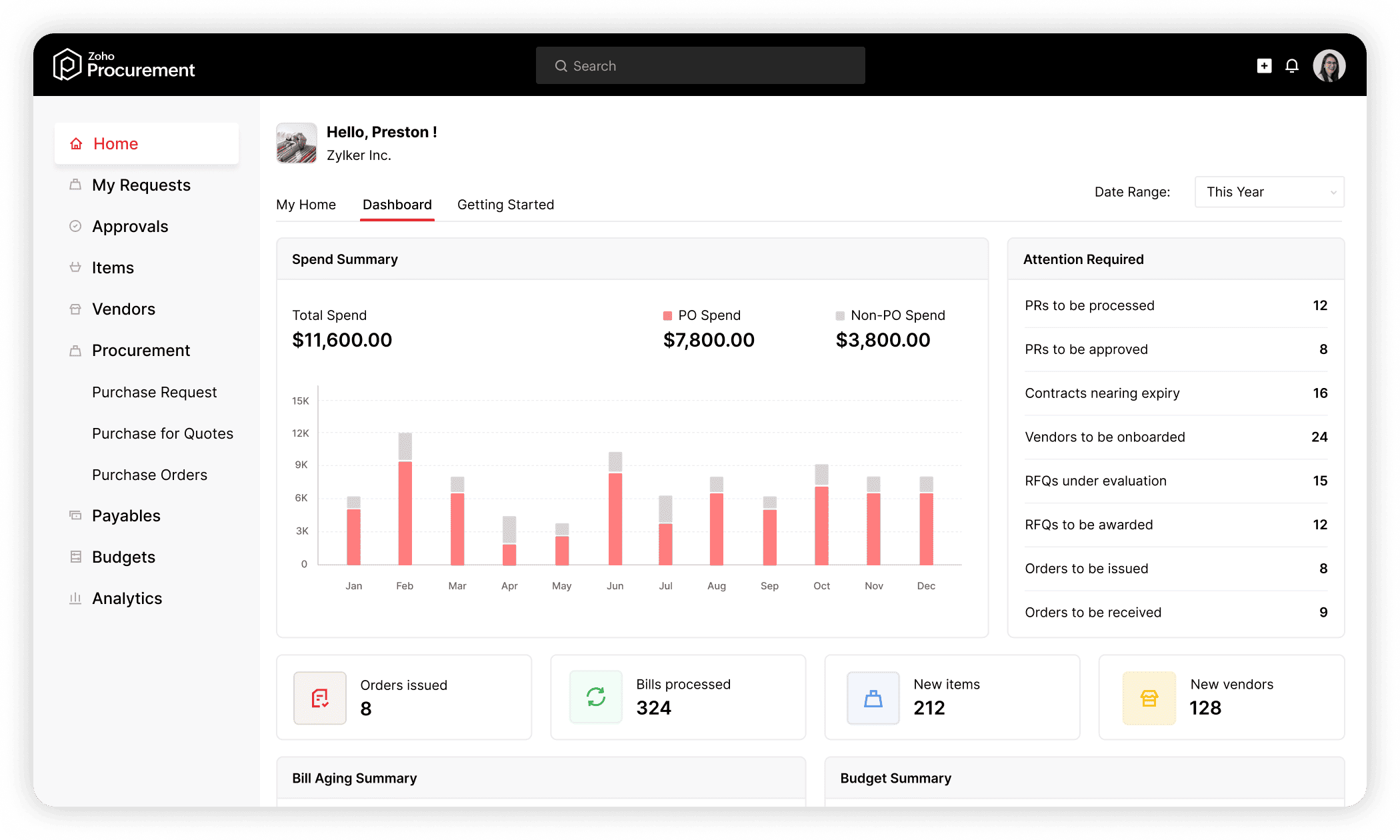 Procurement Dashboard