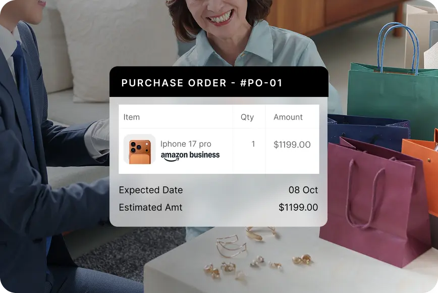 PunchOut purchase order generation screen in Zoho Procurement
