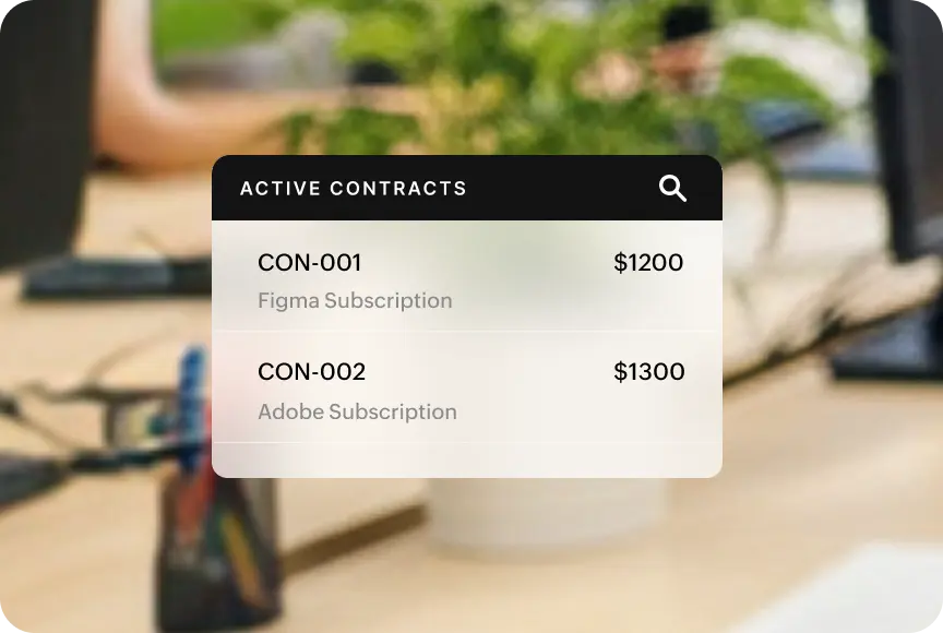 Centralized contract repository interface in Zoho Procurement