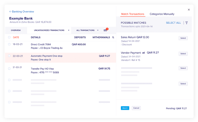 Banking - Online Accounting Software | Zoho Books