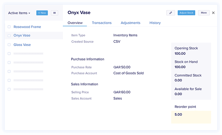Inventory Management - Online Accounting Software | Zoho Books