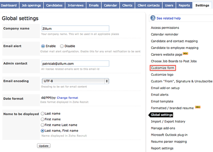 How to add custom fields in Zoho Recruit Resume Extractor?