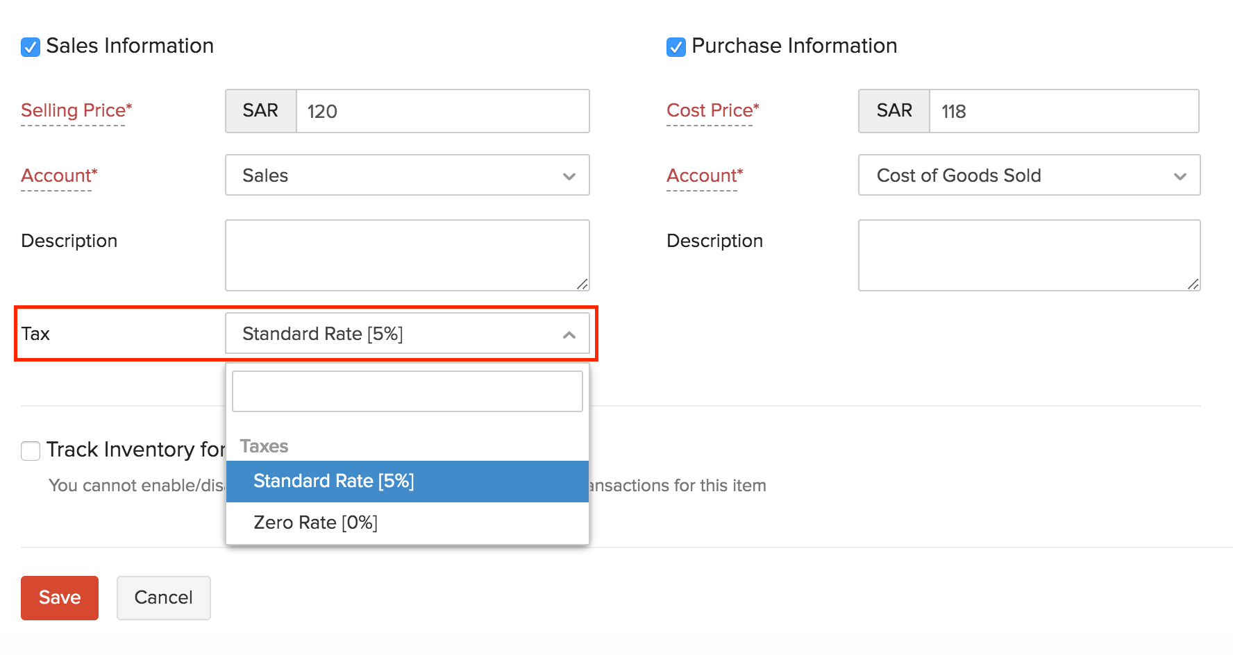 Item Tax