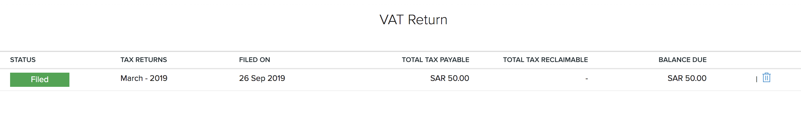 Vat Return