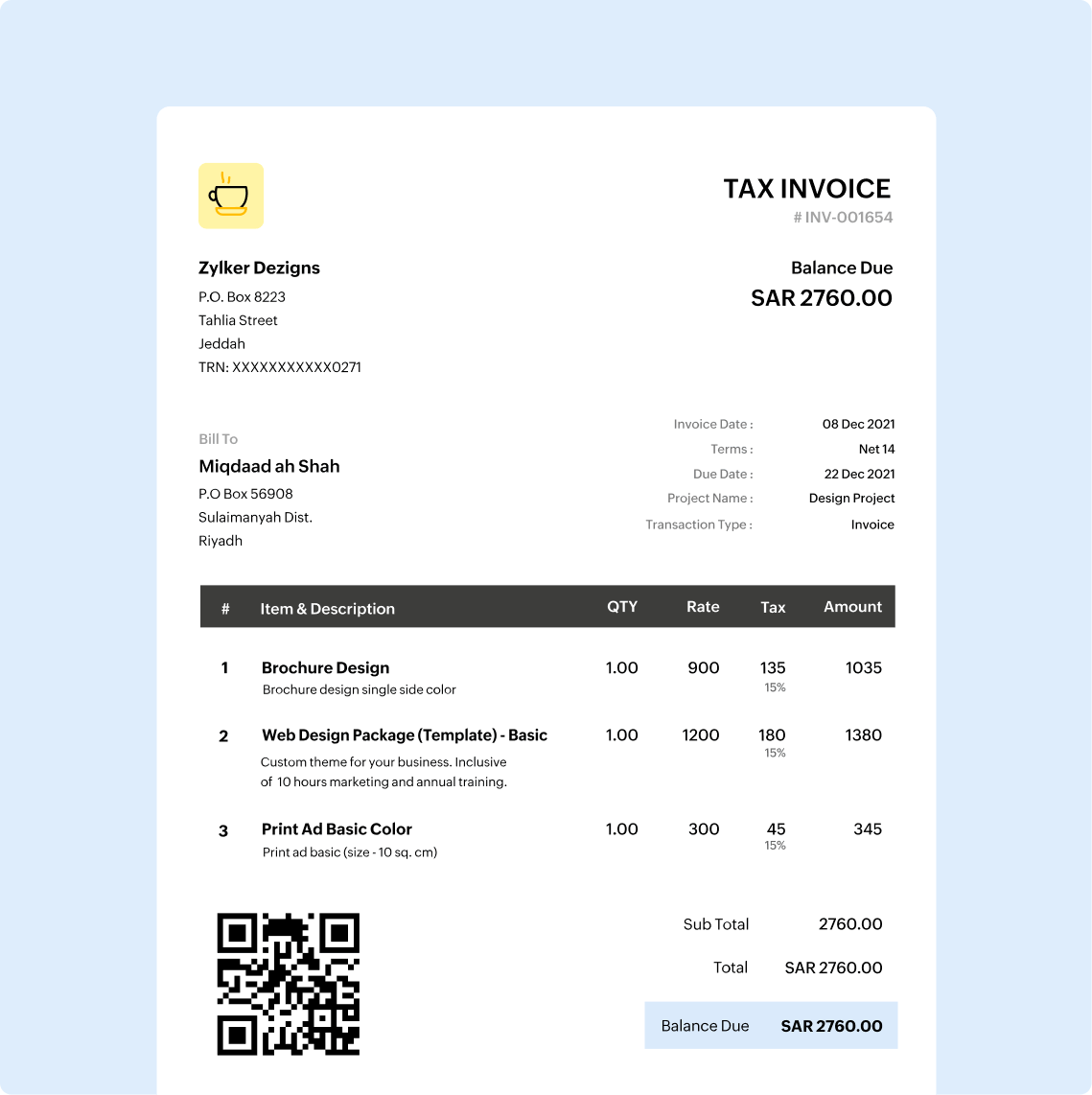 Free E invoicing Solution For Small Businesses In Saudi Arabia Zoho