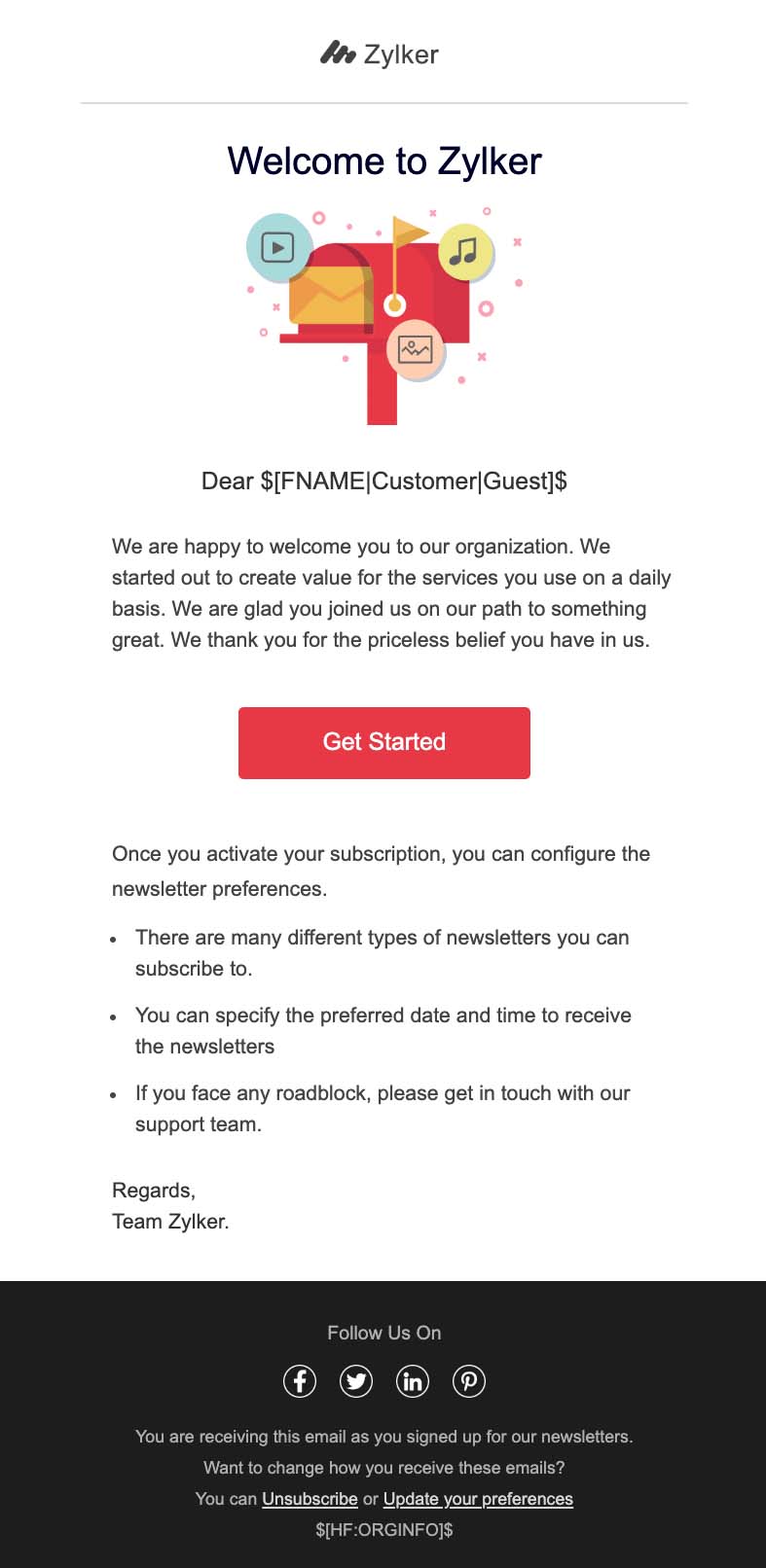 HTML Email Template Gallery | Zoho Campaigns