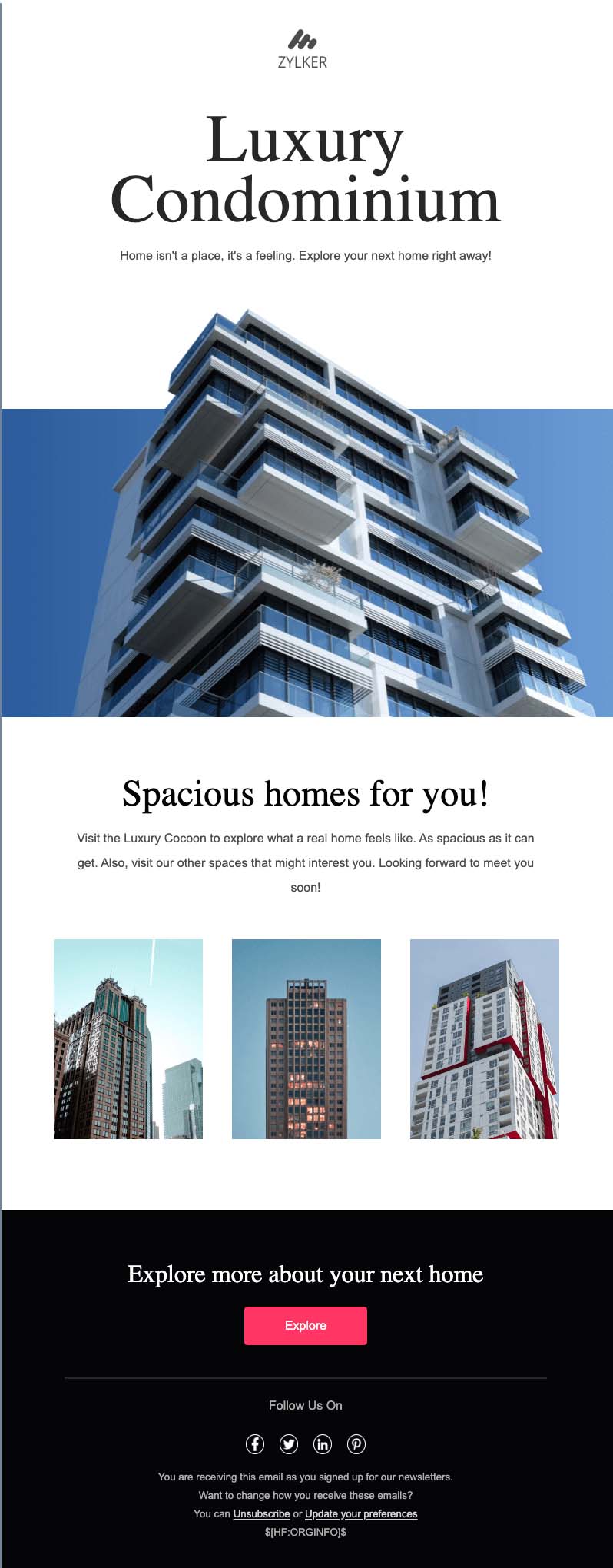 HTML Email Template Gallery | Zoho Campaigns