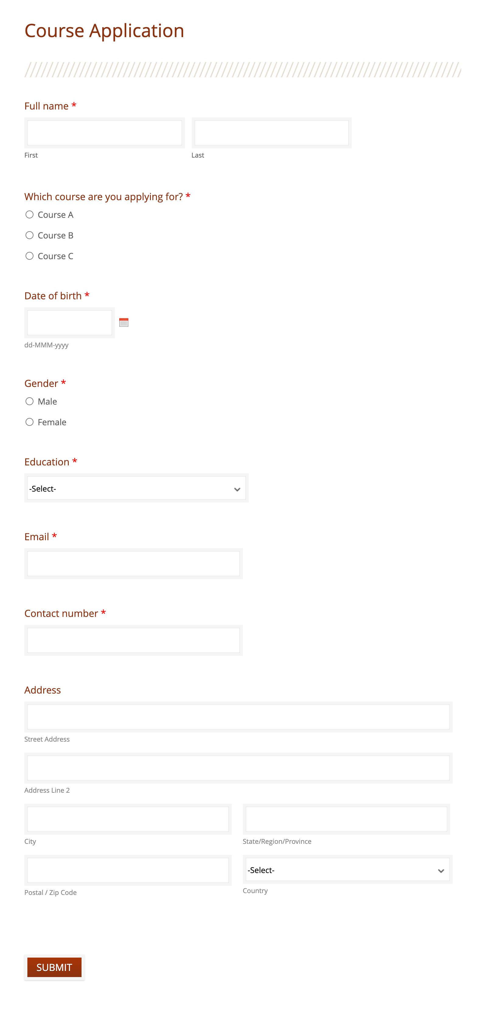 Education Form Templates - Zoho Forms