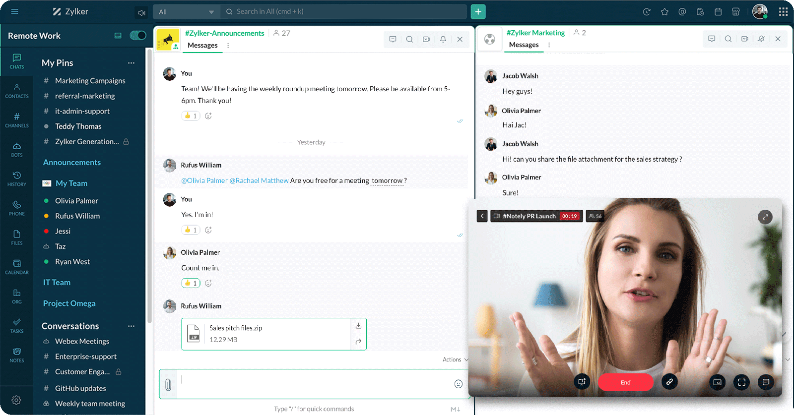 Monitor multiple chats at a time
