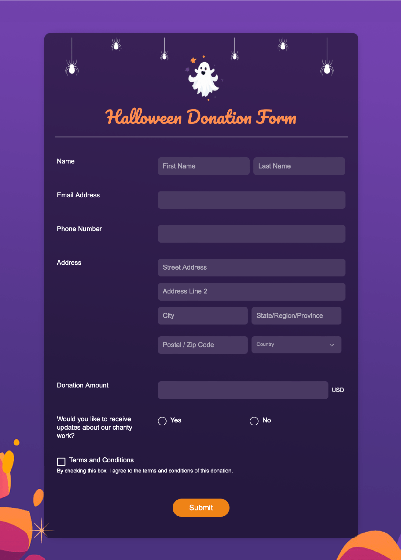 Form Generator, Donate Form Template