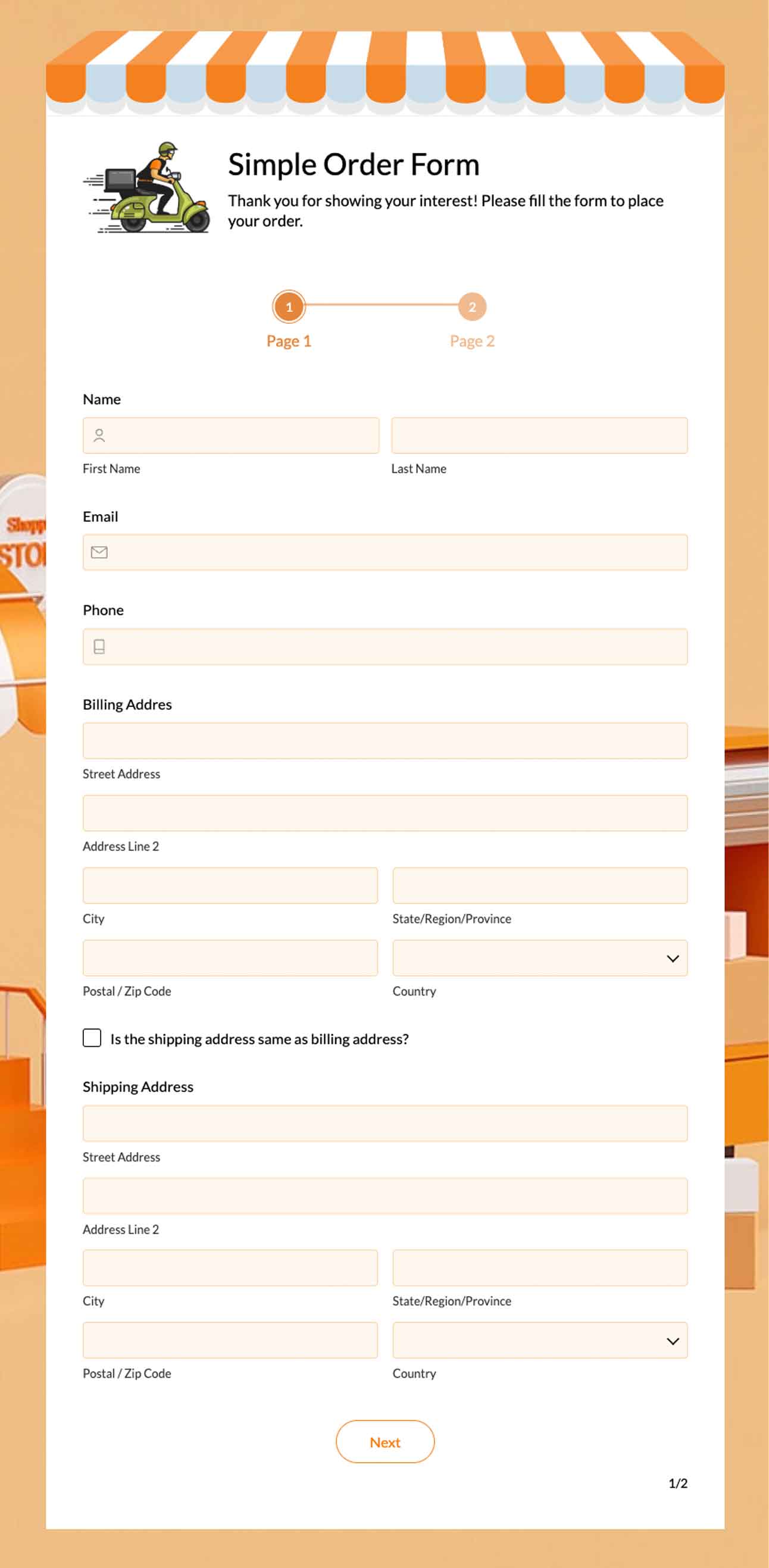 Free order form templates – Zoho Forms