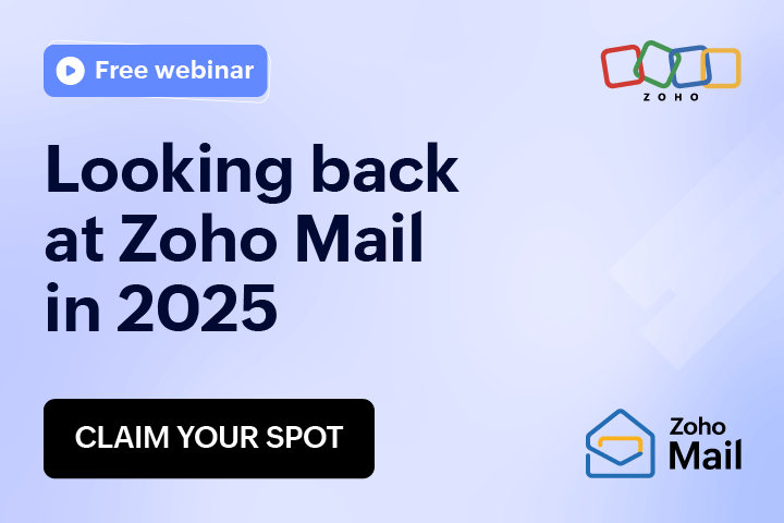 Zoho Mail 2025 recap webinar