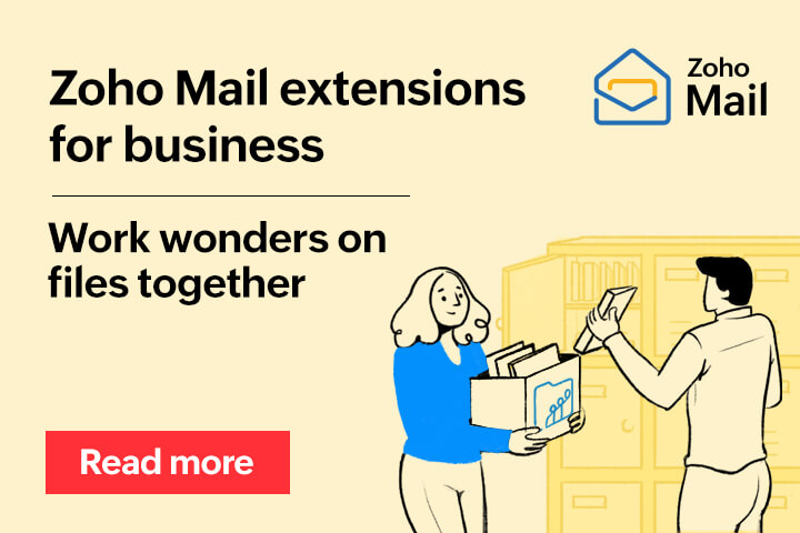 Zoho Mail work wonders files together
