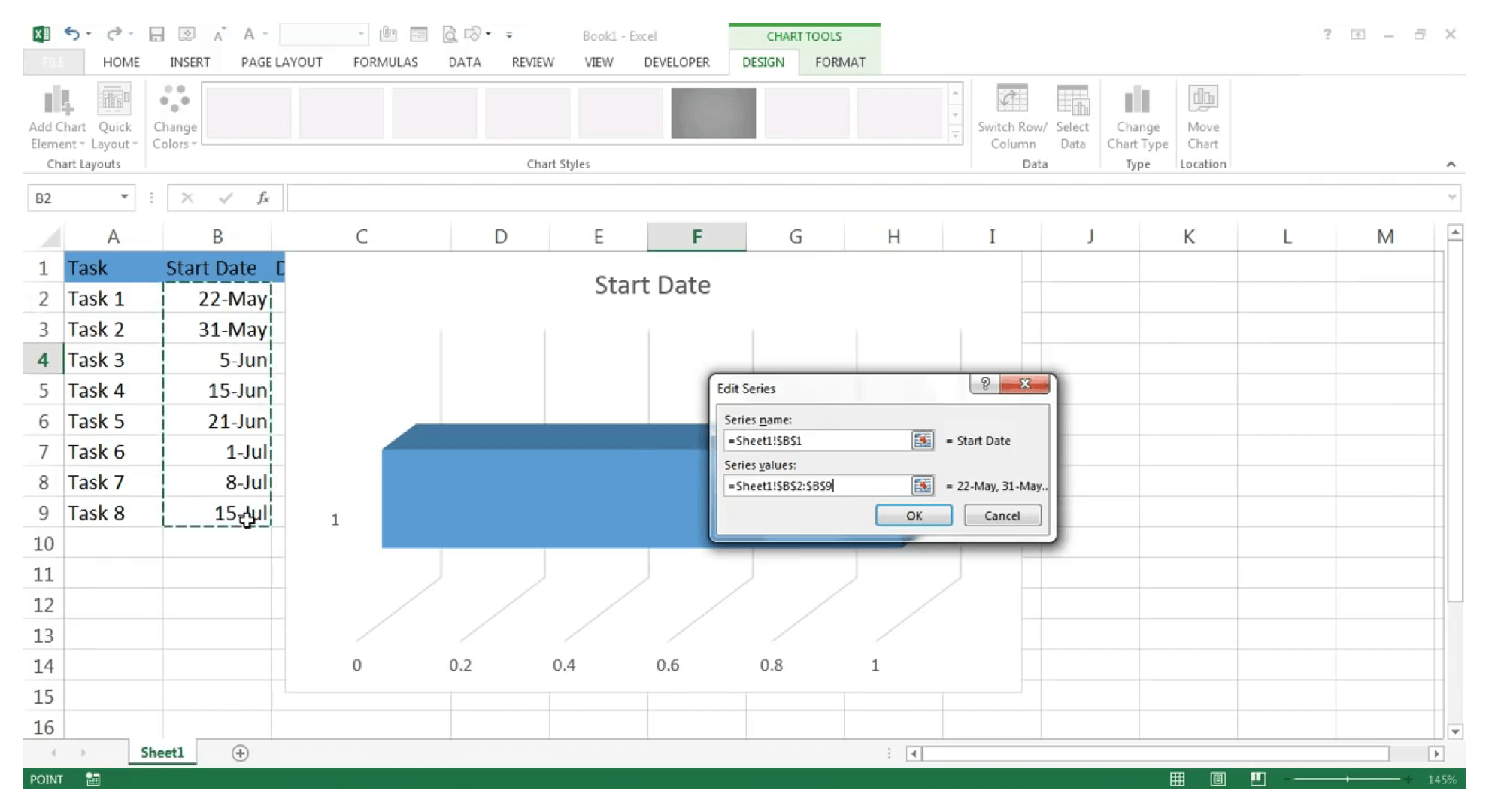 Excelのガントチャート