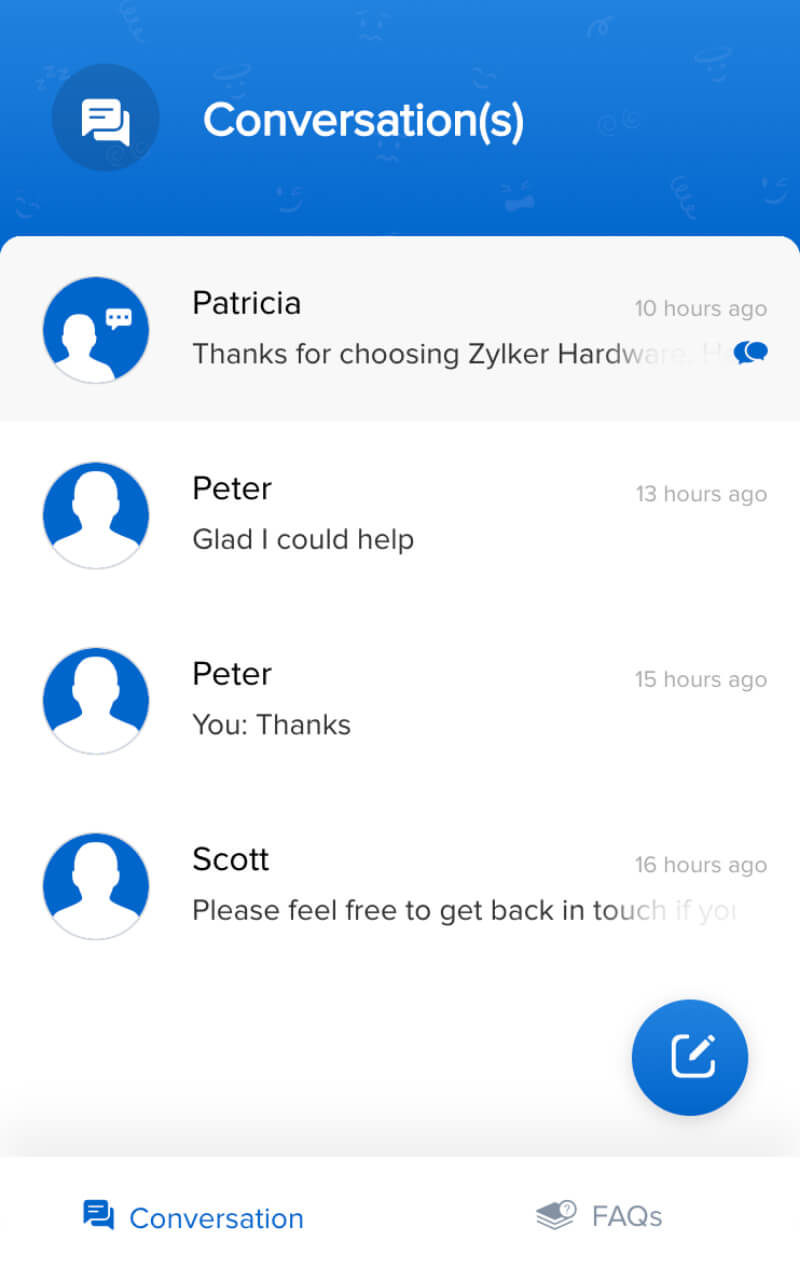 Kunden einfachen Zugriff auf ältere Chats bieten