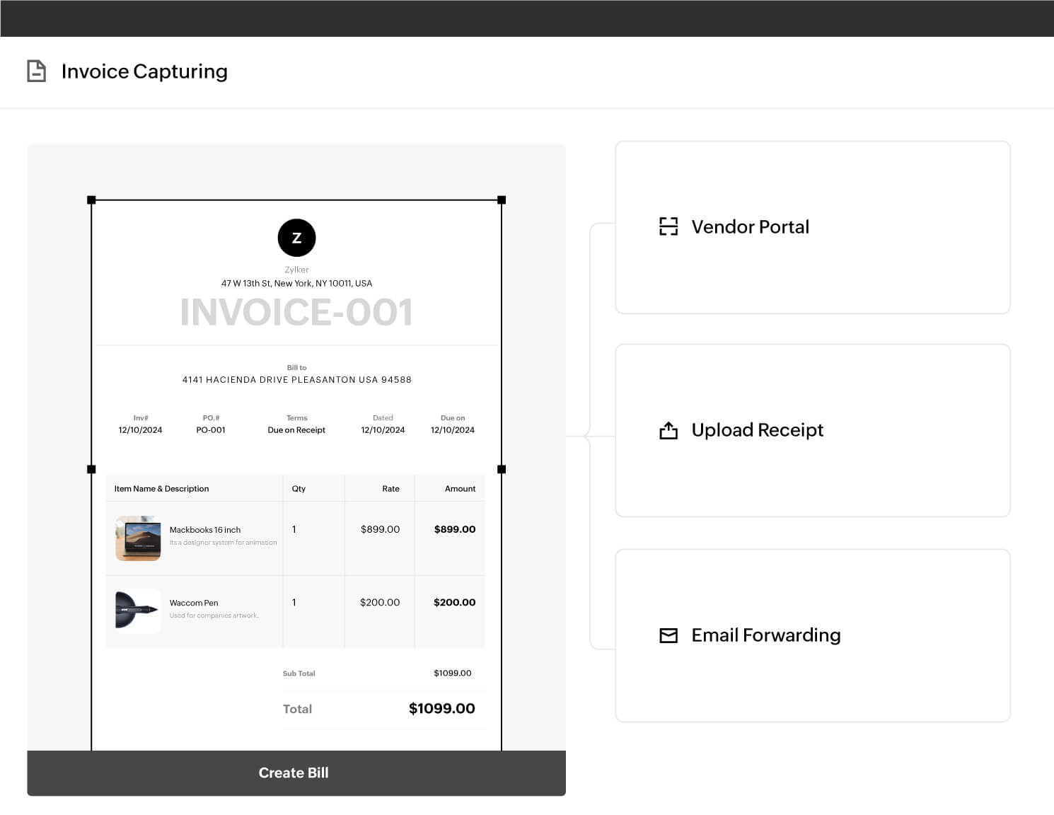 invoice capturing illustration