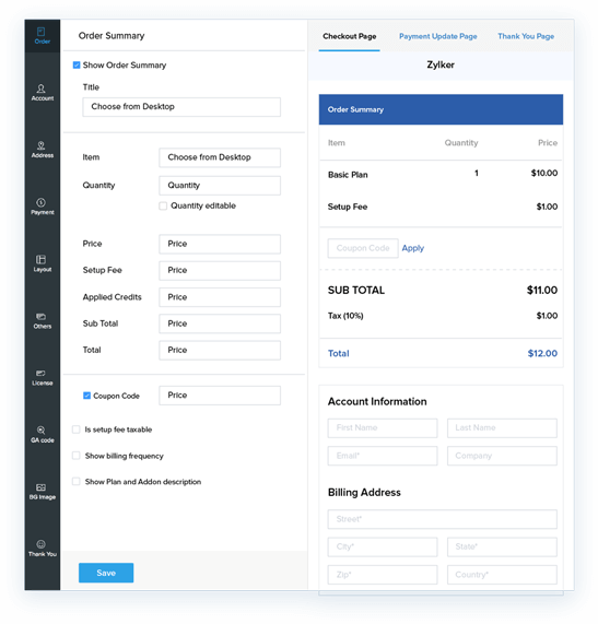 Customize hosted payment pages