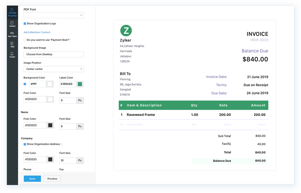 zoho subscriptions invoice zoho subscriptions invoice
