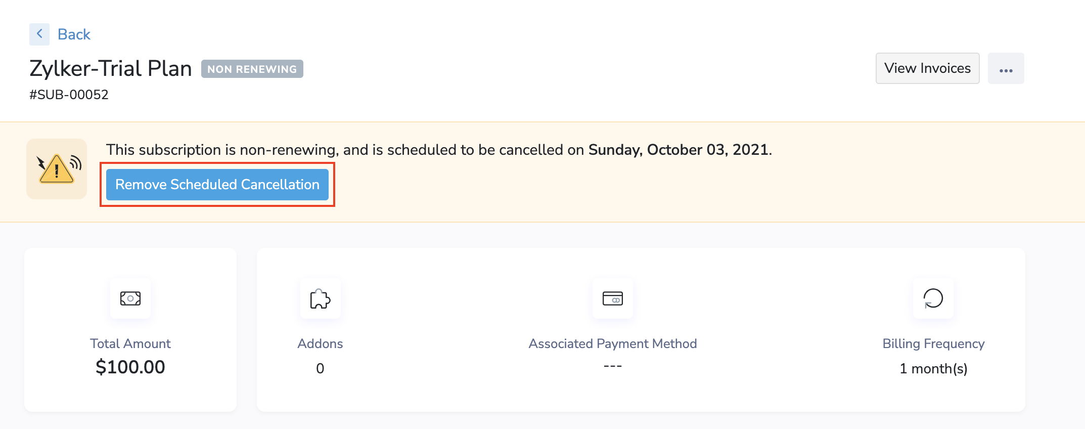 Remove Scheduled Cancellation