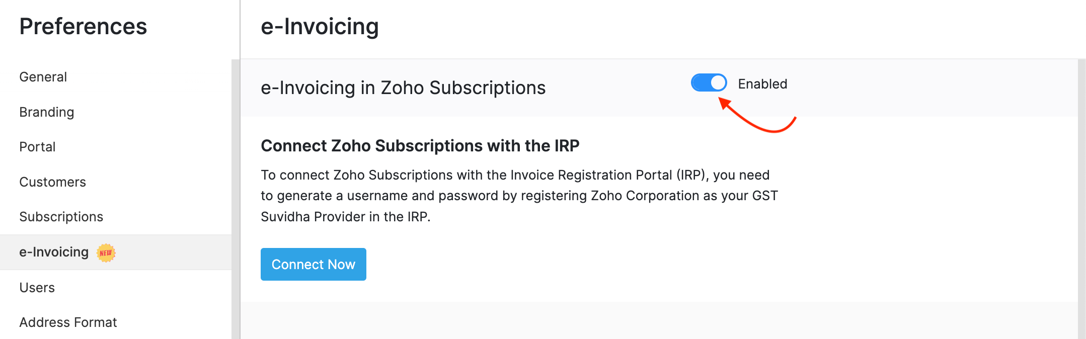 How e-invoicing works in Zoho Subscriptions