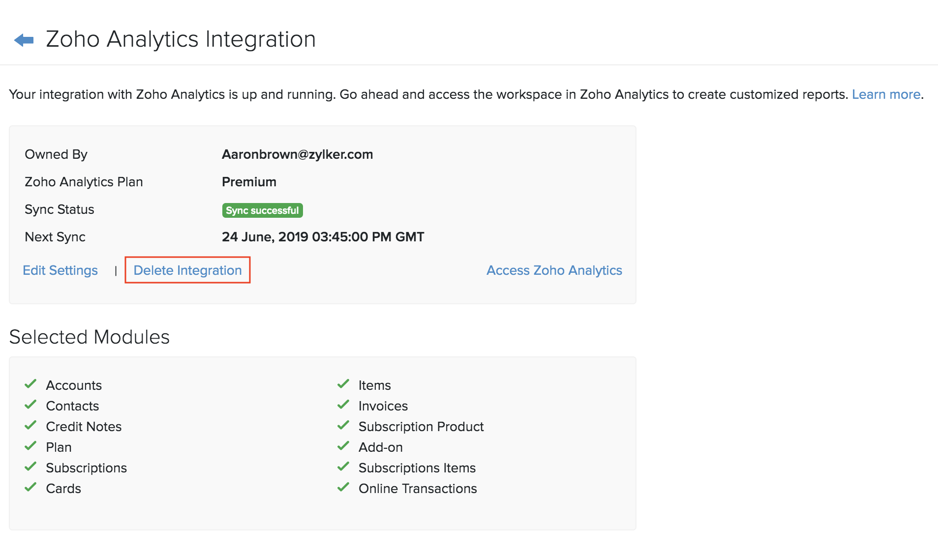 Analytics Configure Schedule