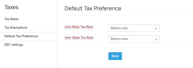 default tax preference