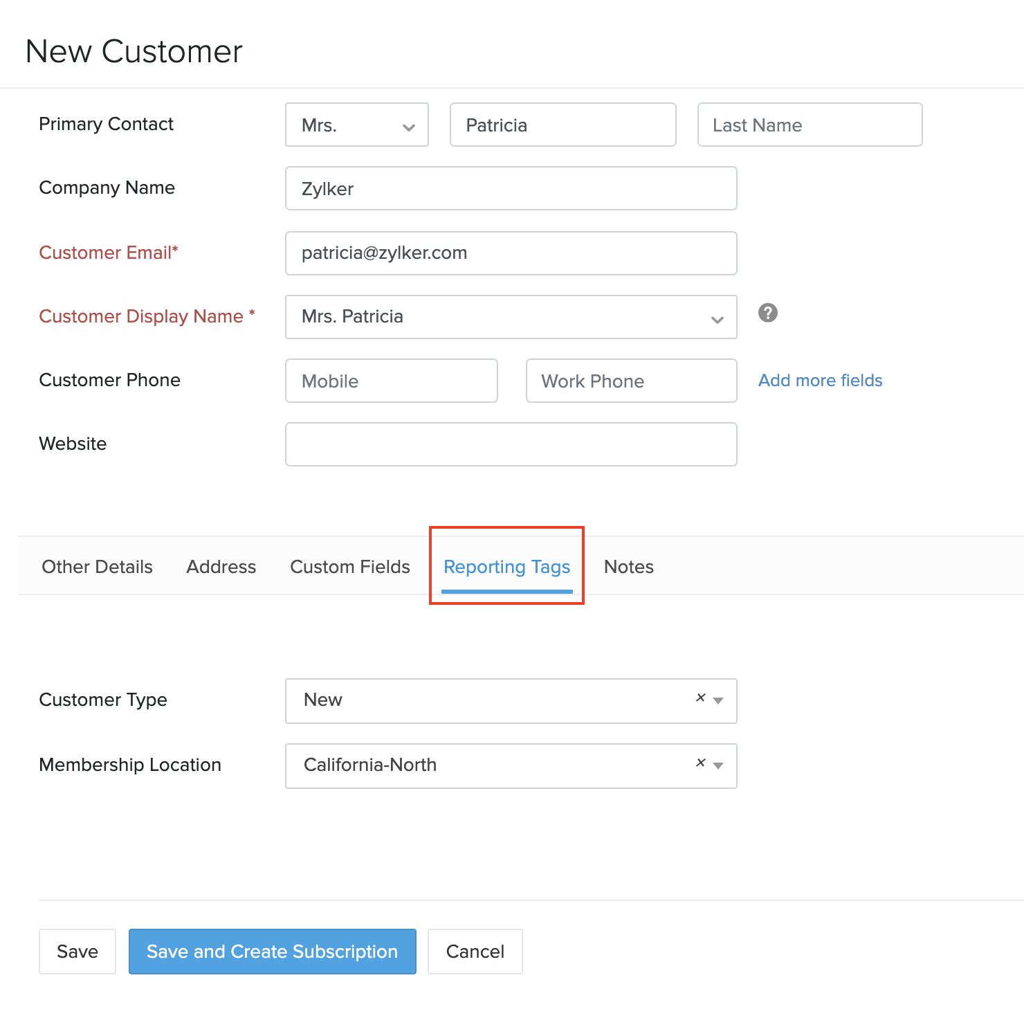 Associate Reporting Tags