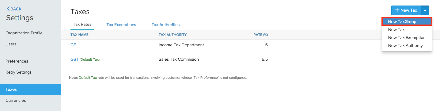 Tax Group