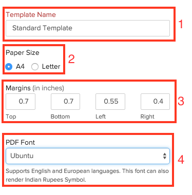 Template Properties