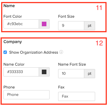 Template Properties