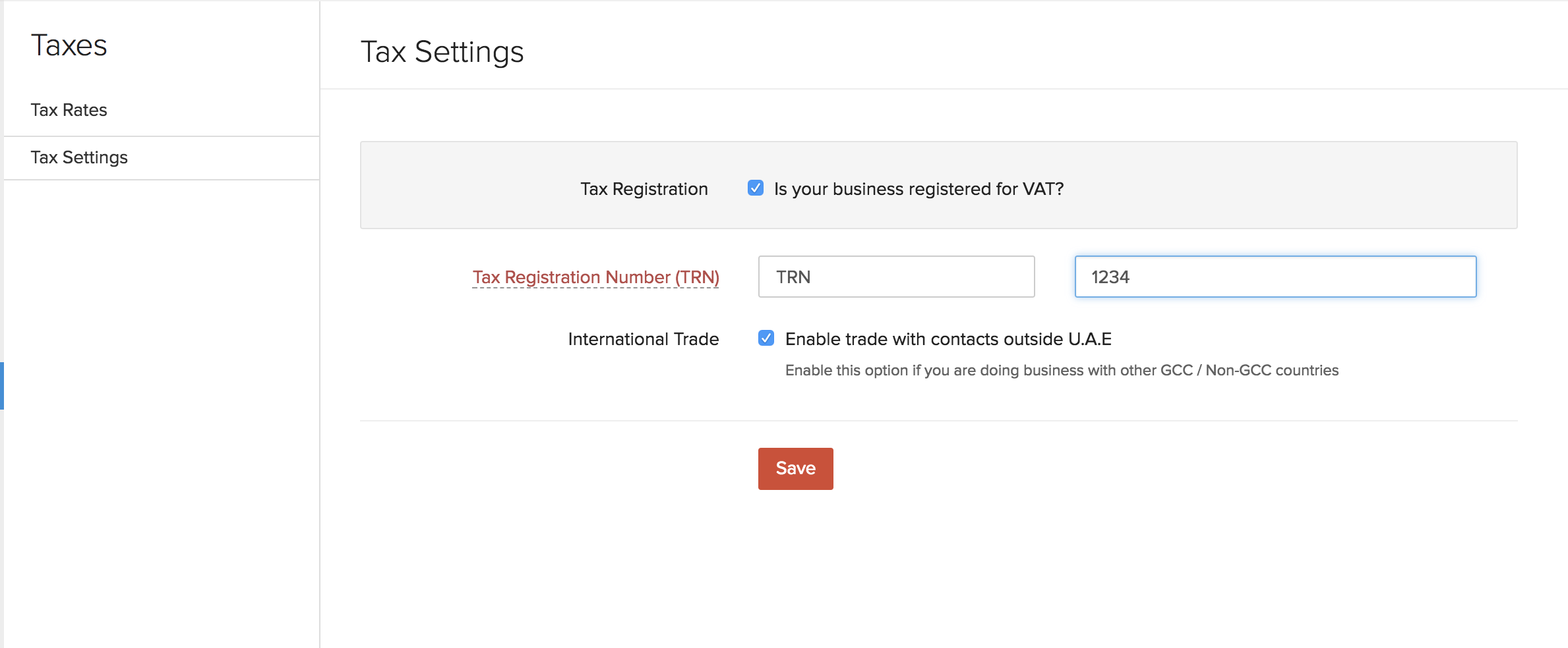 Update VAT Settings