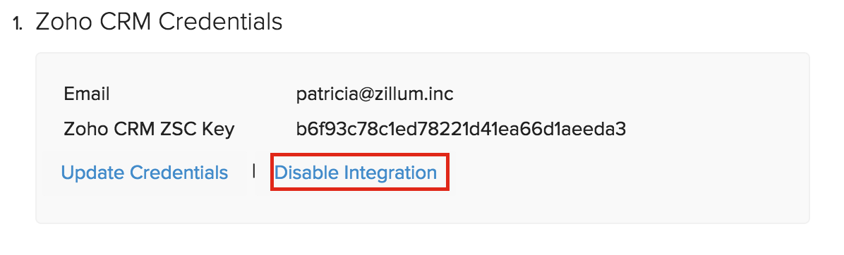 Disabling integration