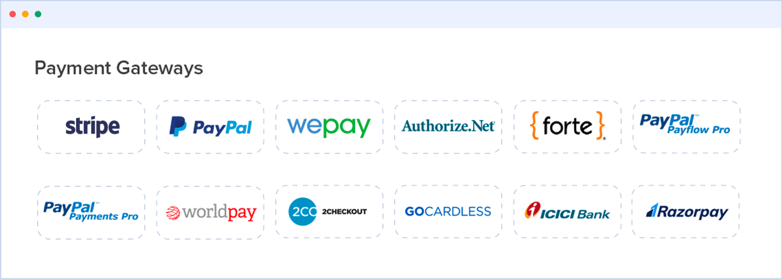 Zoho Subscriptions payment gateways