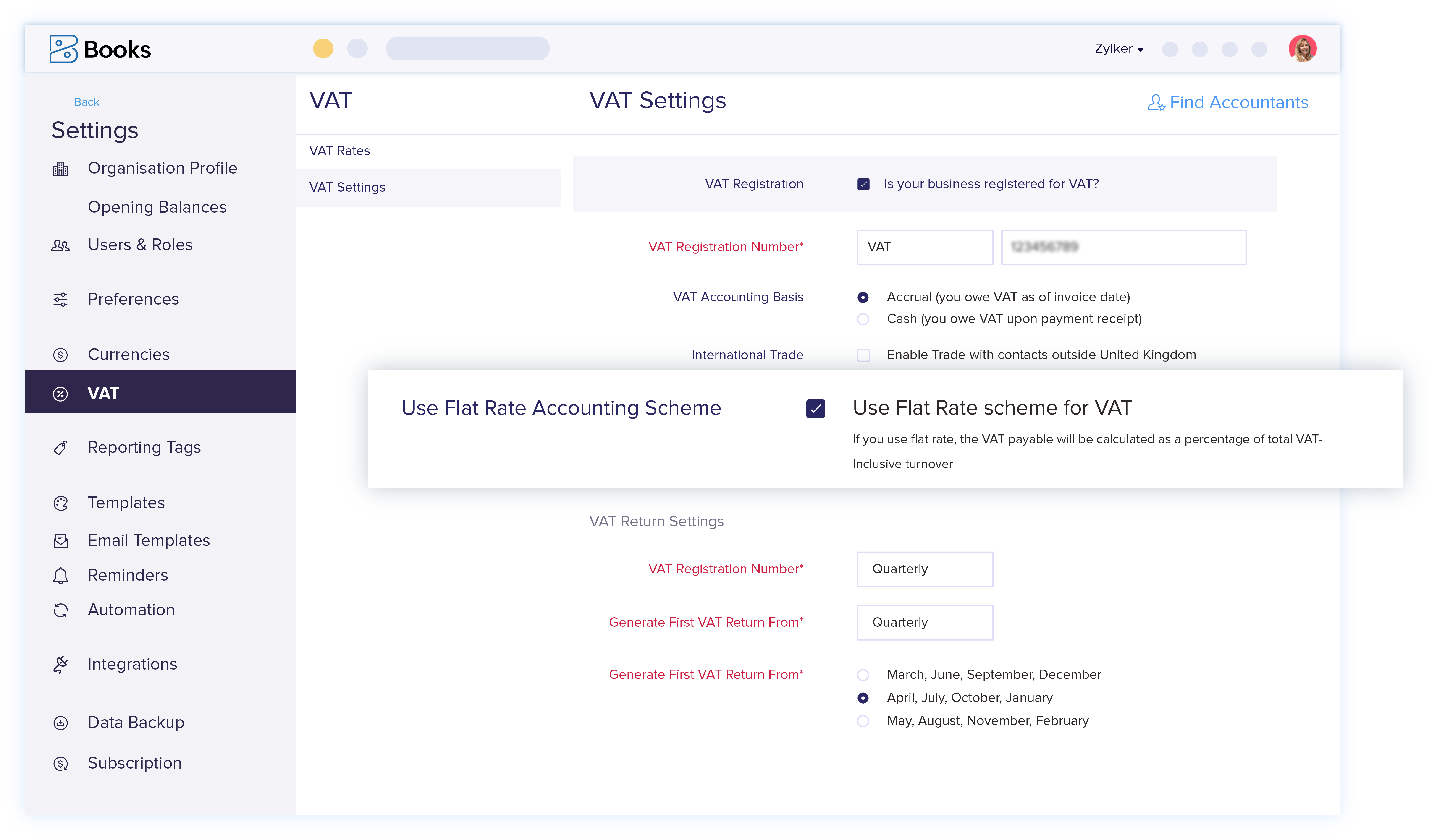 VAT Software Online Accounting & VAT Returns Filing Zoho Books UK