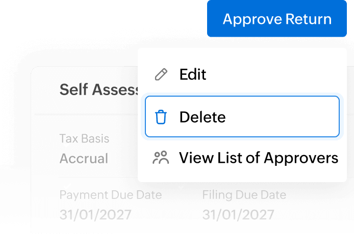Delete a return