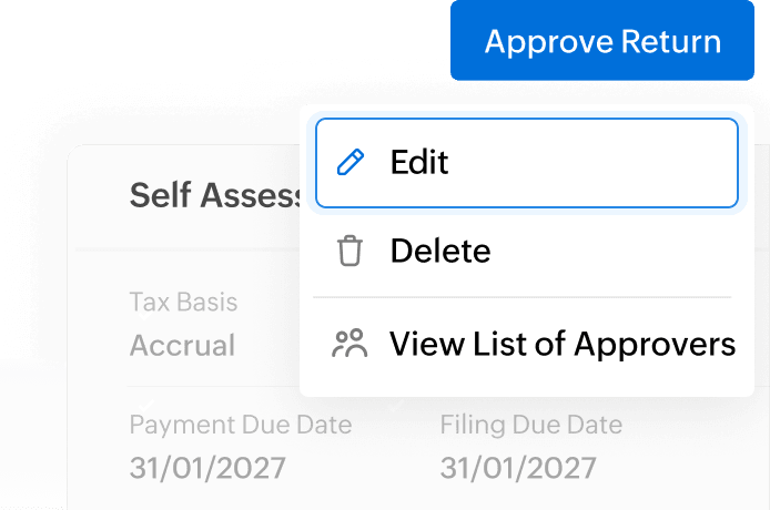 Edit a return